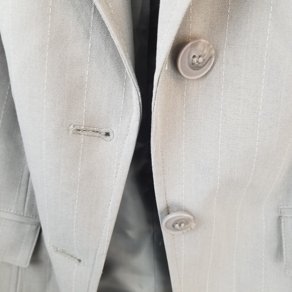 Lane Bryant Gray White striped Blazer Sz16 - Picture 4 of 8